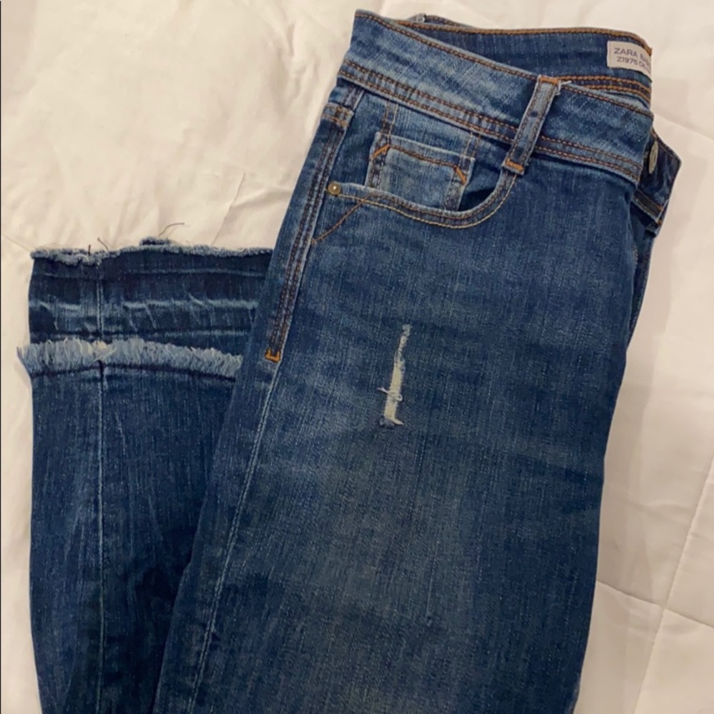 Zara skinny jeans with rips
